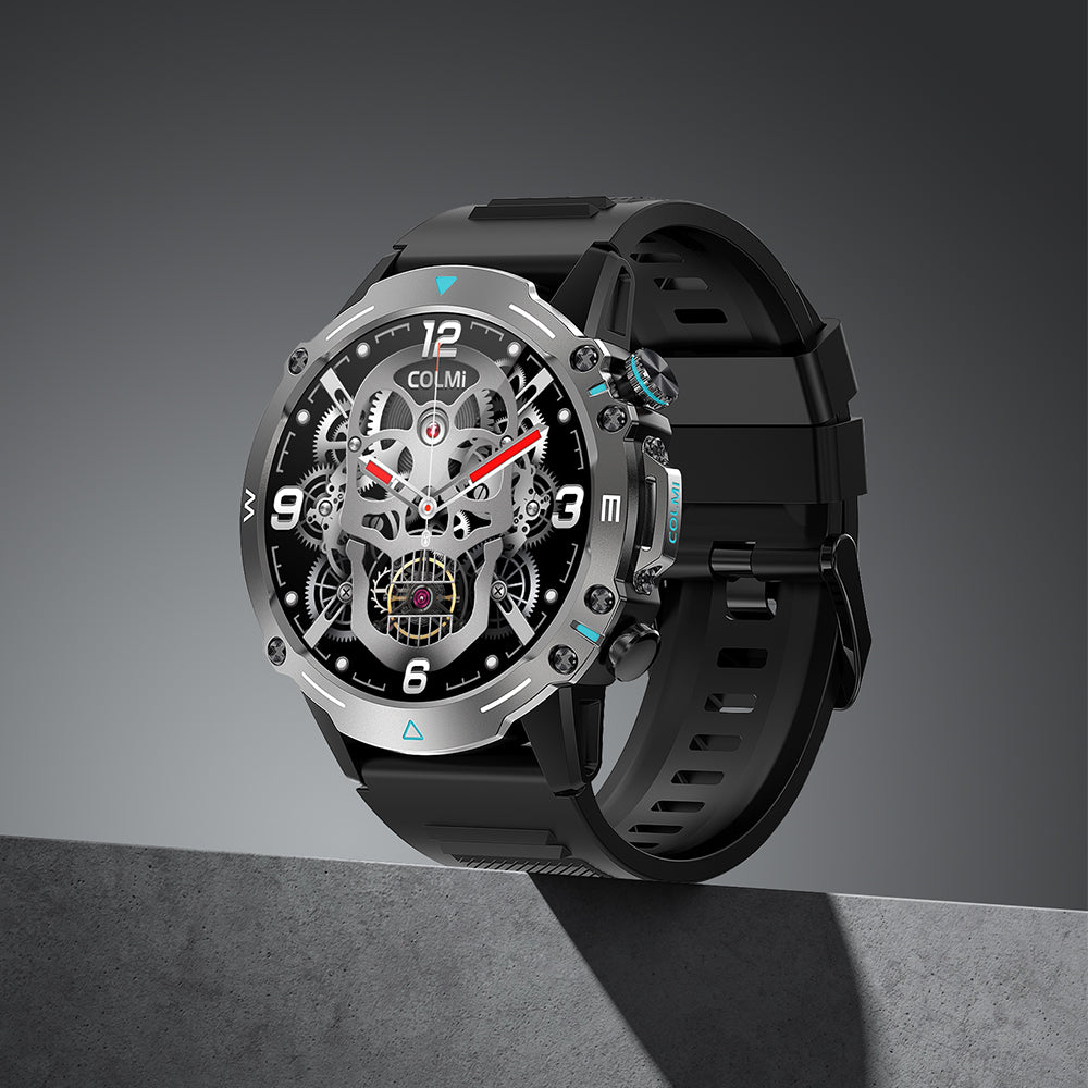 Colmi M42 smartwatch with zinc alloy shell, featuring slim design, 100+ sports modes, and 10-day battery life.
