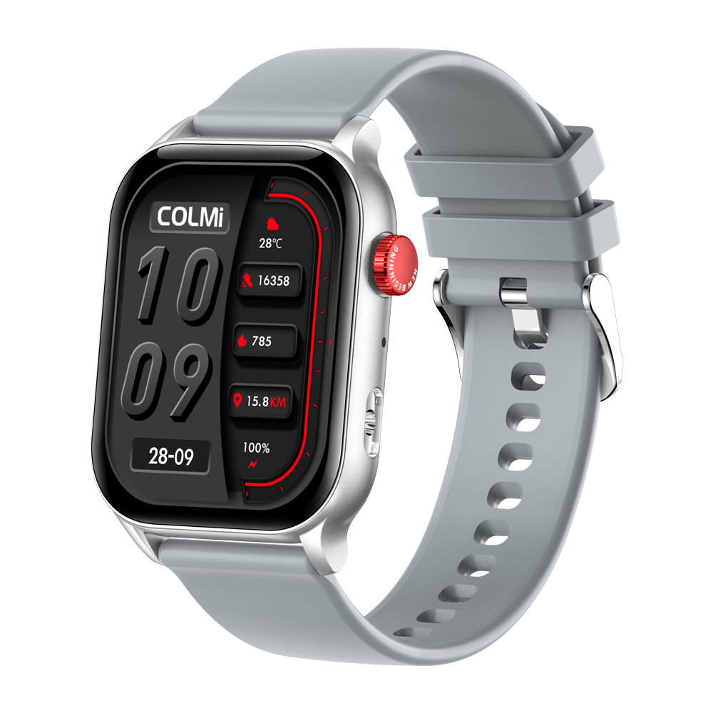 COLMI P78 Smartwatch 1.96 Outdoor Sports Fitness 3ATM Waterproof Silver