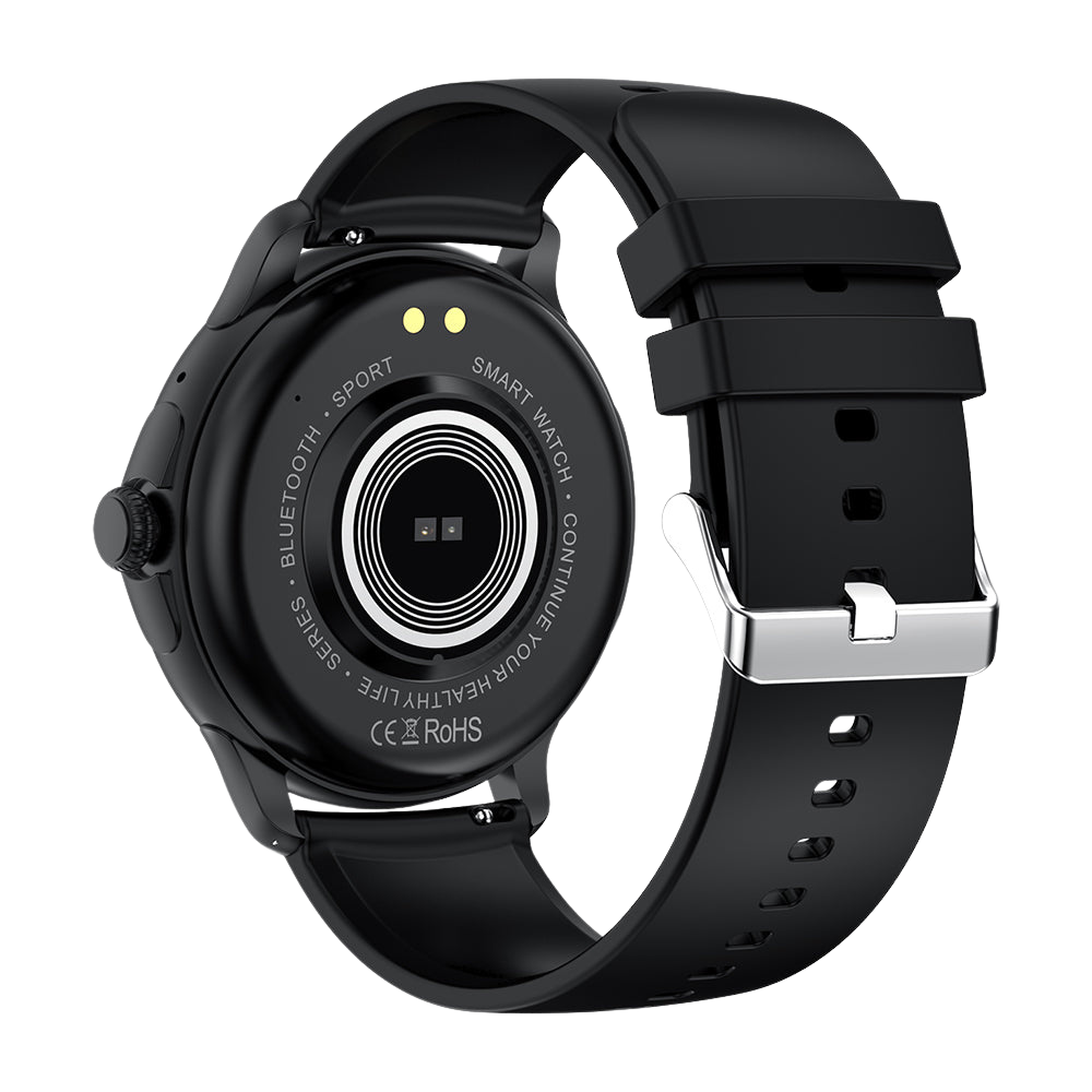 COLMI V72 Smart Watch Elegant AMOLED Display Fitness Tracking IP68 Vattentät svart rygg