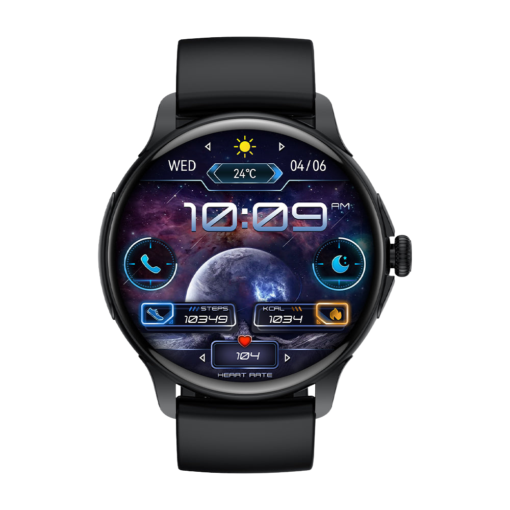 COLMI V72 Smart Watch Elegant AMOLED Display Fitness Tracking IP68 Vattentät svart front