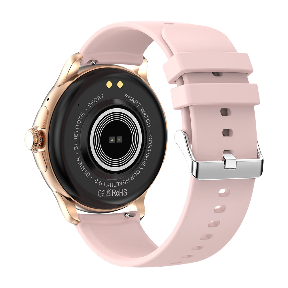 COLMI V72 Smart Watch Elegant AMOLED Display Fitness Tracking IP68 Vattentät Rosa Baksida