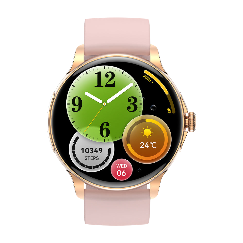 COLMI V72 Smart Watch Elegant AMOLED Display Fitness Tracking IP68 Vattentät Rosa Front