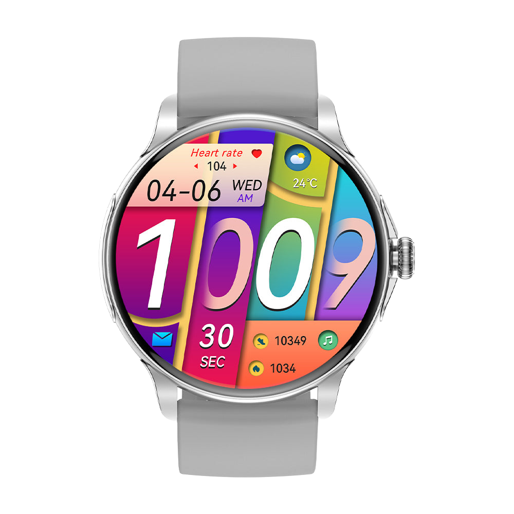 COLMI V72 Smart Watch Elegant AMOLED Display Fitness Tracking IP68 Vattentät Silver Front