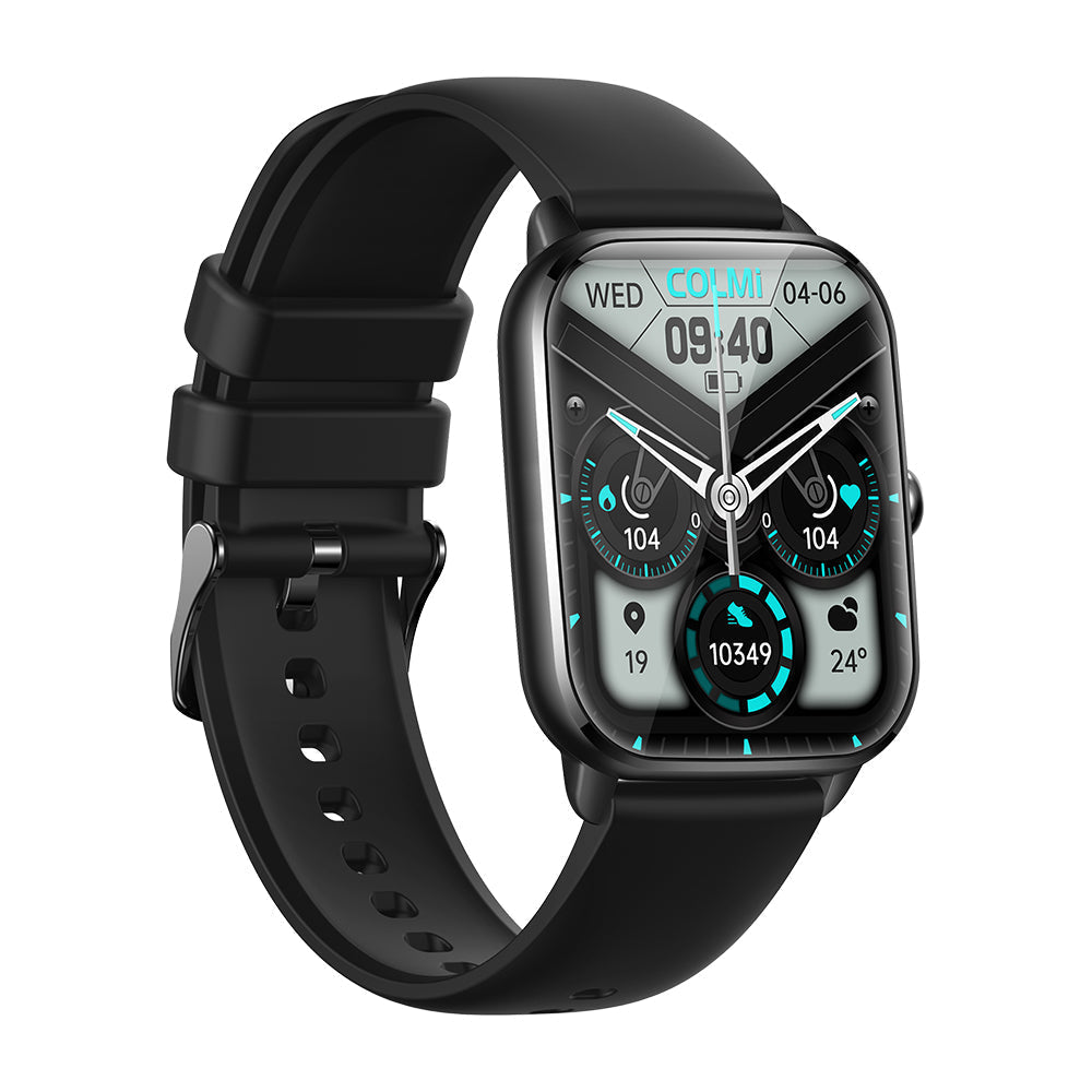 COLMI C61 Smartwatch black color left view 1.9″ HD Screen Bluetooth Calling