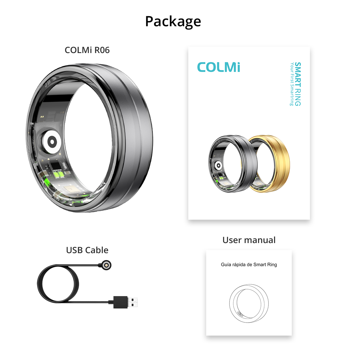 Colmi r06 խելացի մատանի տուփի իրերի մեջ
