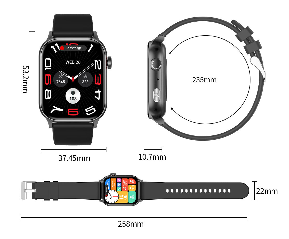 COLMI P78 Smartwatch 1,96 Udendørs Sports Fitness 3ATM Vandtæt forhåndsvisning