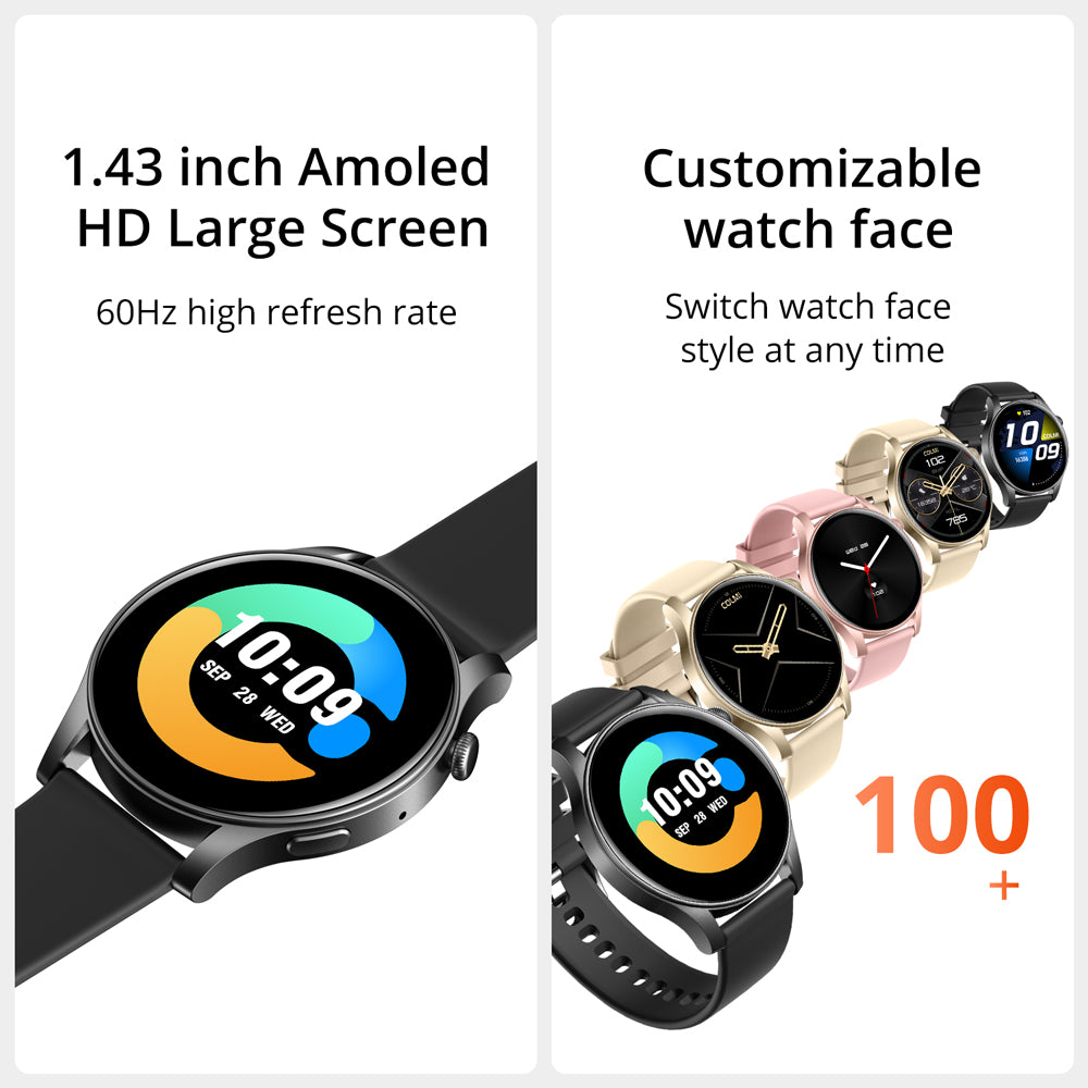 büyük amoled ekran ve özelleştirilebilir duvar kağıtlarına sahip colmi v73 akıllı saat
