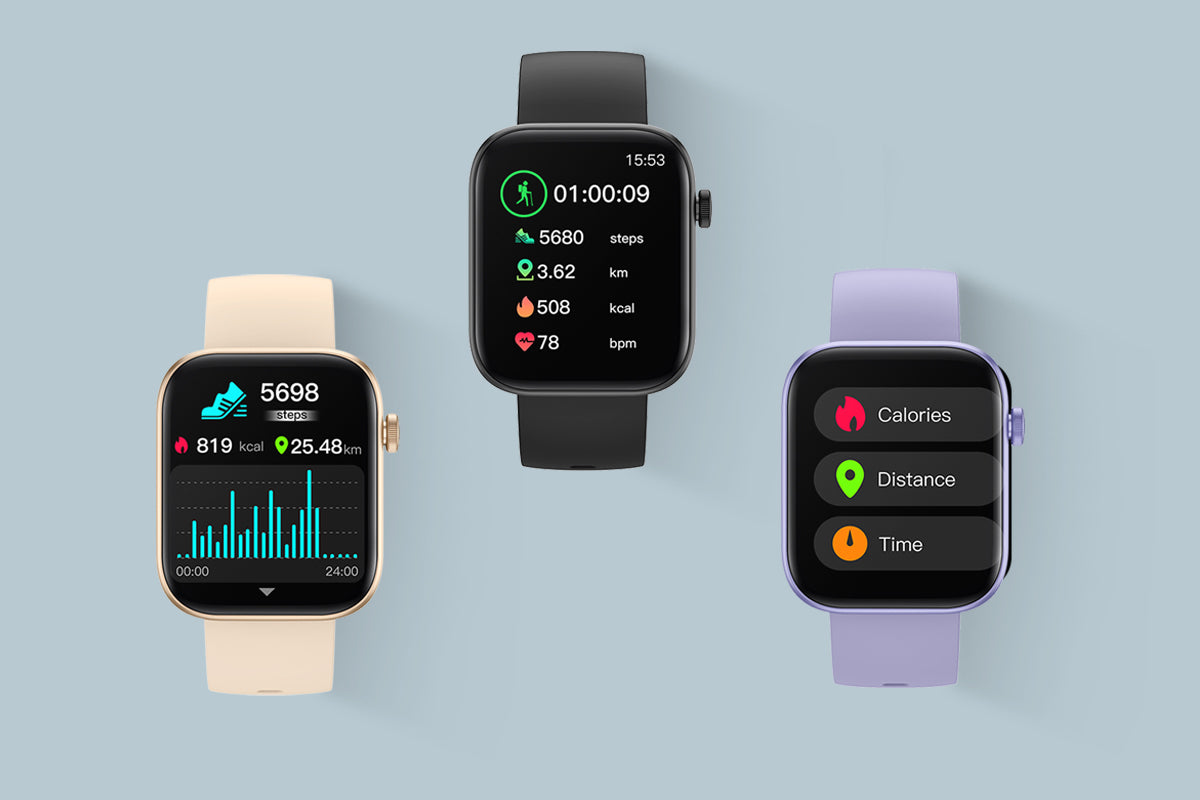 έξυπνο ρολόι colmi p71 διαθέσιμο σε μωβ, μαύρο και χρυσό χρώμα