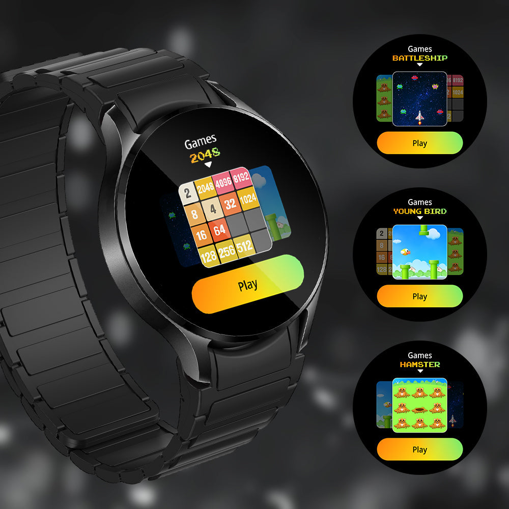 Colmi i28 Ultra smartwatch featuring built-in games, advanced health tracking, 10-day battery life, and IP68 waterproof rating.