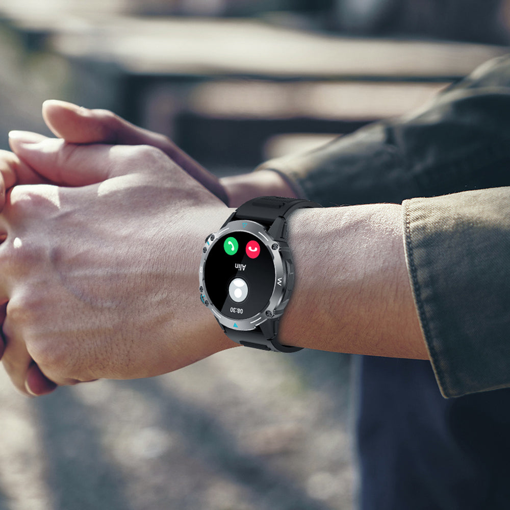 Colmi M42 smartwatch with call function, featuring slim design, 100+ sports modes, and 10-day battery life.