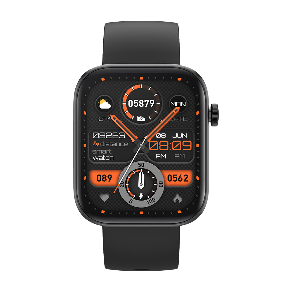 COLMI P71 Smart Watch 1.9 Display Voice Calling Voice Assistant IP68 Waterproof Black Front