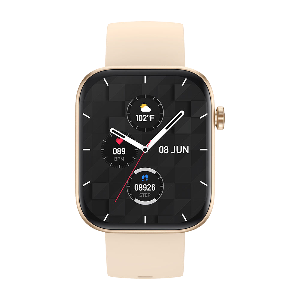 COLMI P71 Smart Watch 1.9 Display Voice Calling Voice Assistant IP68 Waterproof Gold Front