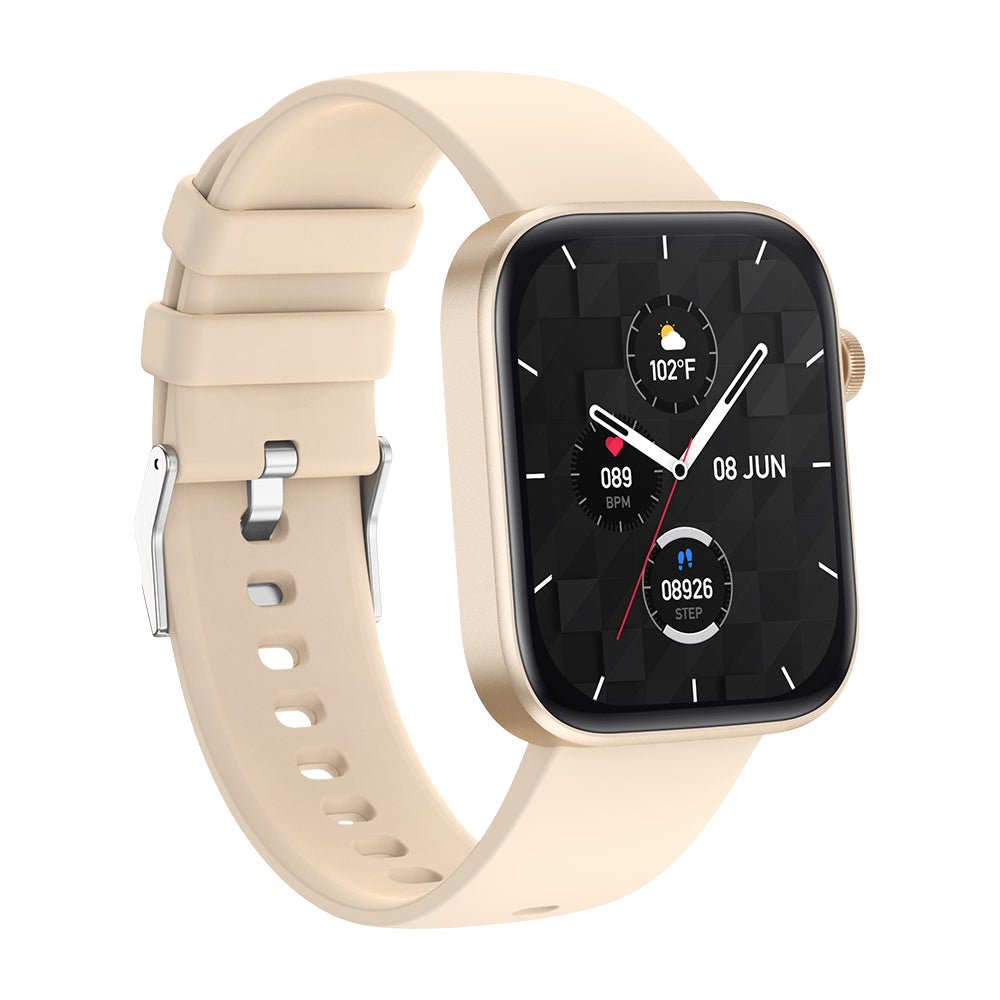 COLMI P71 Smart Watch 1.9 Display Voice Calling Voice Assistant IP68 Waterproof Gold Left