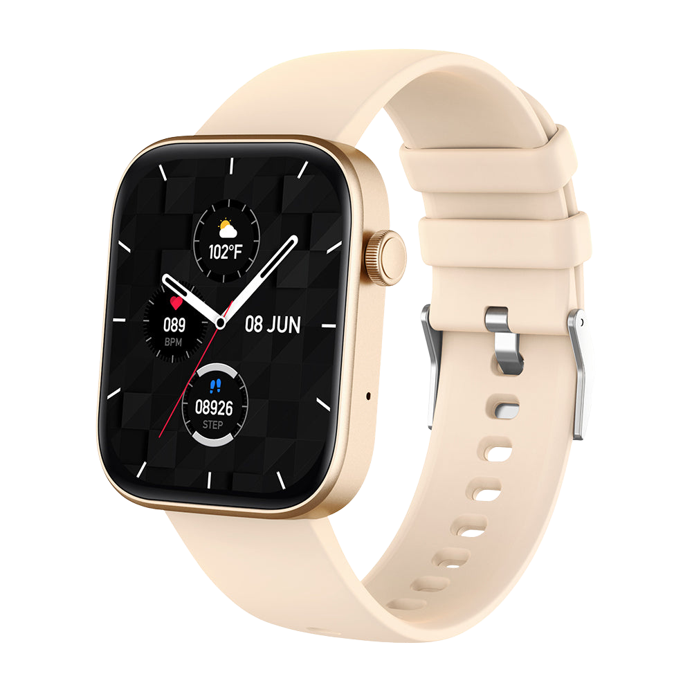 COLMI P71 Smart Watch 1.9 Display Voice Calling Voice Assistant IP68 Waterproof Gold Right